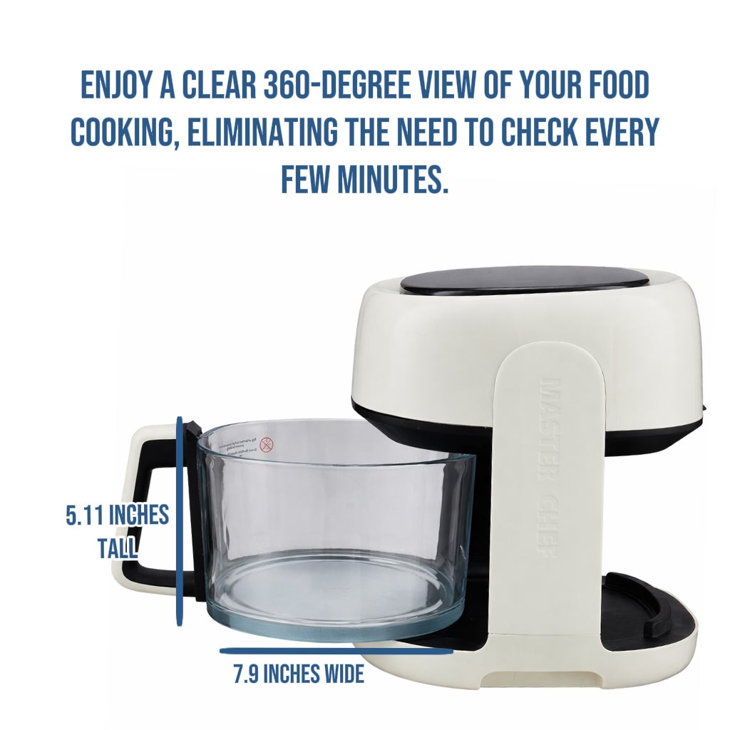 Cleantop Masterchef Glass Airfryer, transparent cooking bowl