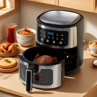 8L visual air fryer with stainless steel inner pot