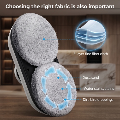 Automated Smart Window Cleaner — Automatic Water Spray & Anti-Fall Safety